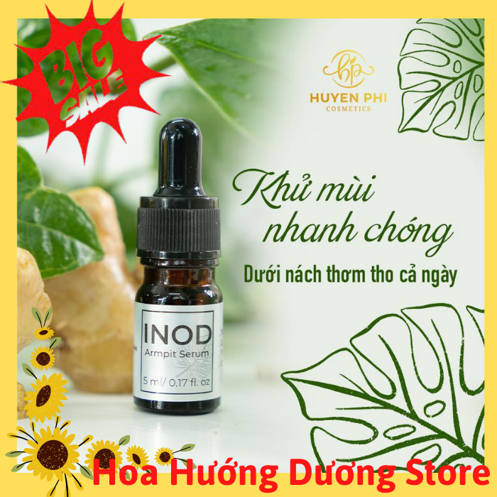 Chính hãng Serum khử hôi nách Inod Huyền Phi , khử mùi hôi nách, hôi chân, mùi hôi cơ thể vĩnh viễn Serum Hôi Nách INOD Huyền Phi - Khử hôi nách hôi chân hết thâm sáng da  triệt hôi nách, hôi tay , hôi chân