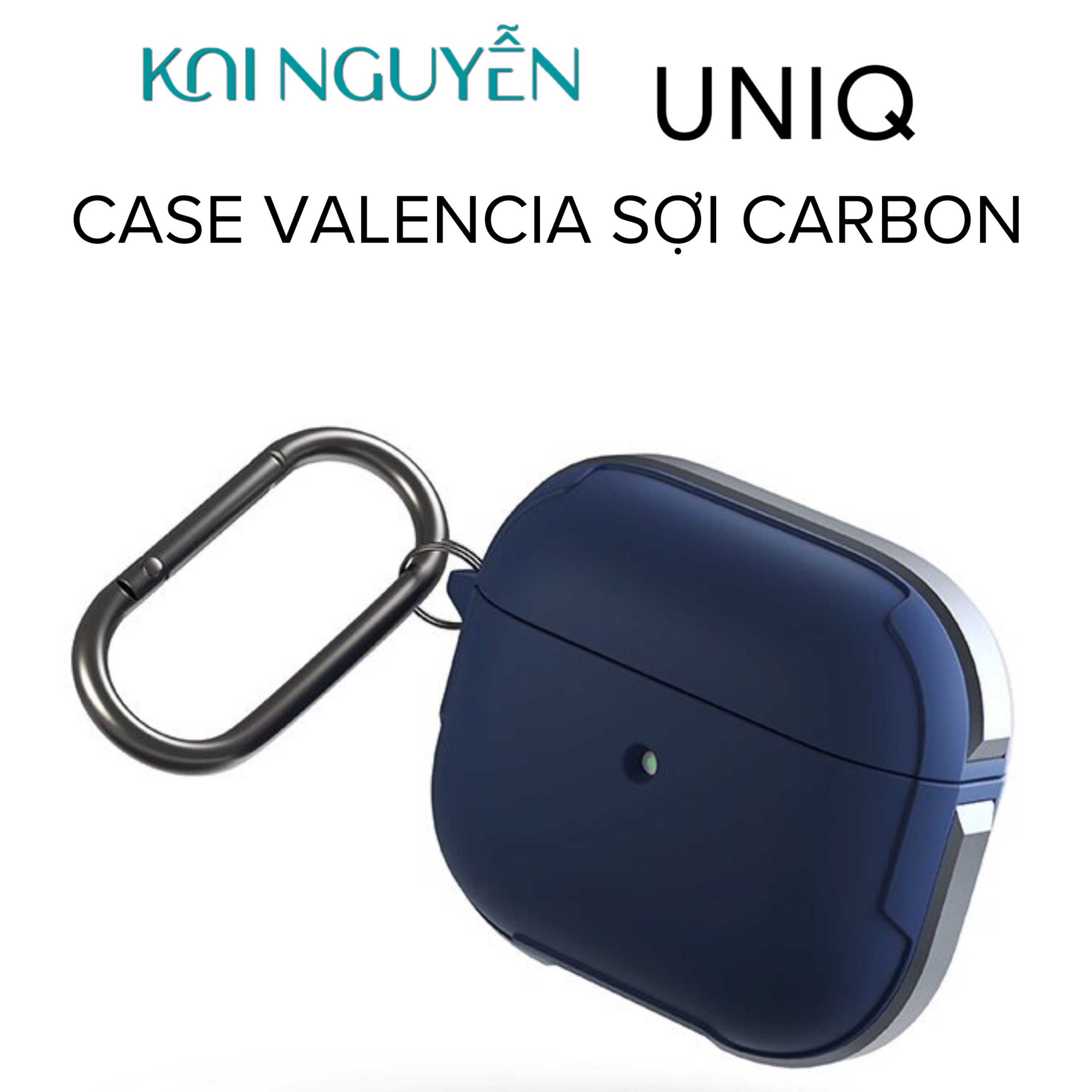 Ốp UNIQ Valencia Dành cho Airpods 3, Sợi Carbon kháng khuẩn