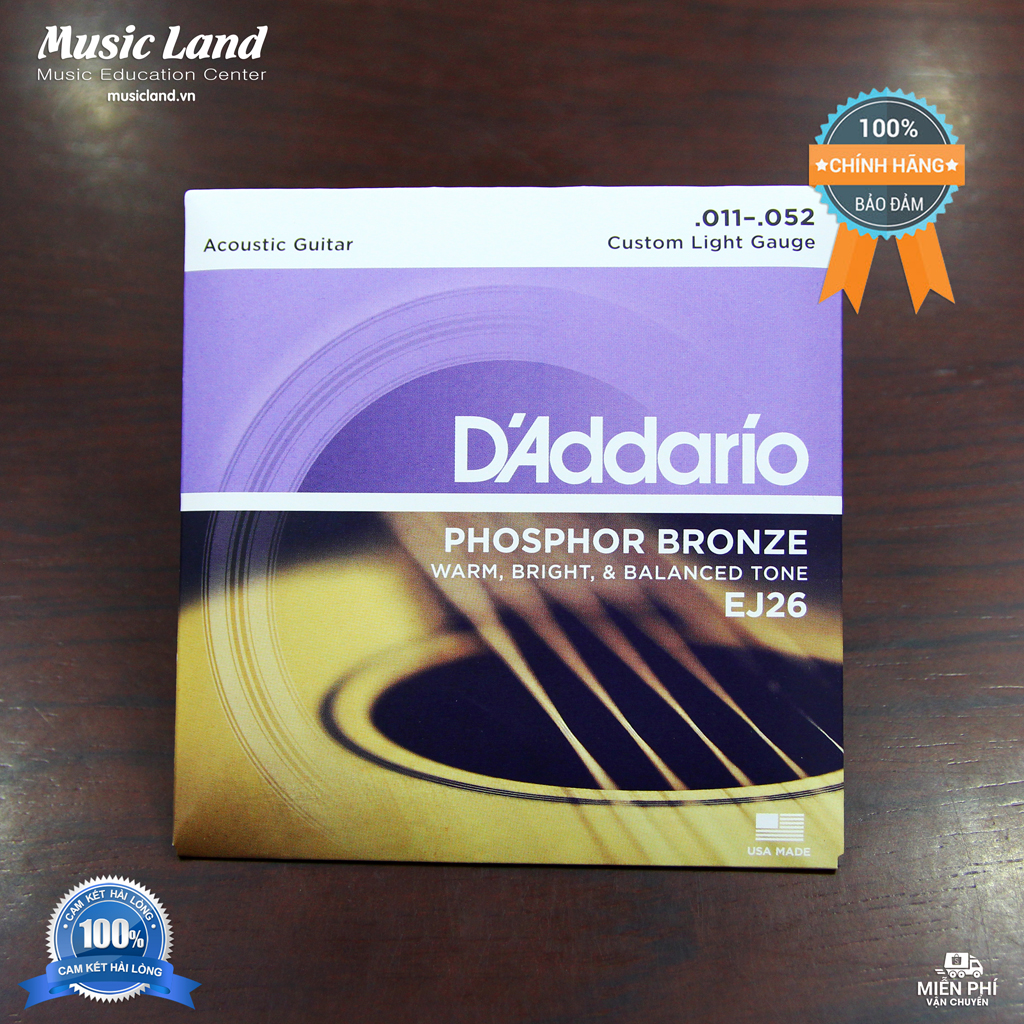 Dây Đàn Guitar Acoustic D'Addario EJ26 - Chính Hãng USA