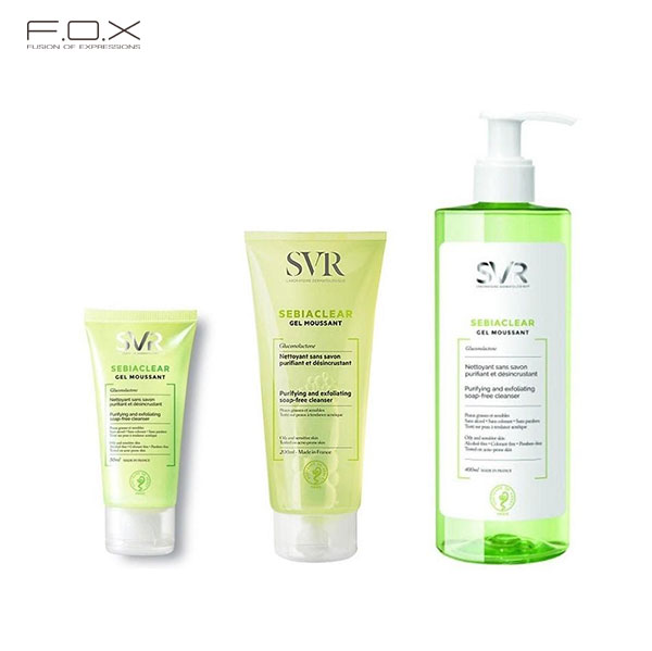 Sữa rửa mặt SRV Sebiaclear gel moussant dành cho da dầu mụn, da hỗn hợp & Da nhạy cảm