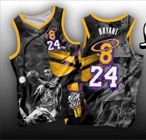 Black Mamba Basketball Jersey 8# Front 24# Back Bryant Usa Size