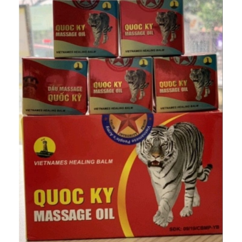 Dầu massages Quốc Kỳ (Sao vàng) chiết xuất 100% thiên nhiên