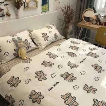 Cotton Poly Bộ Chăn Ga Gối Gấu Teddy Cute Bộ Chăn Ga Gối Cao Cấp Nhập Khẩu 5 Món, 4 Món Sản Phẩm Chăn Ga Gối Nệm Dùng 4 Mùa