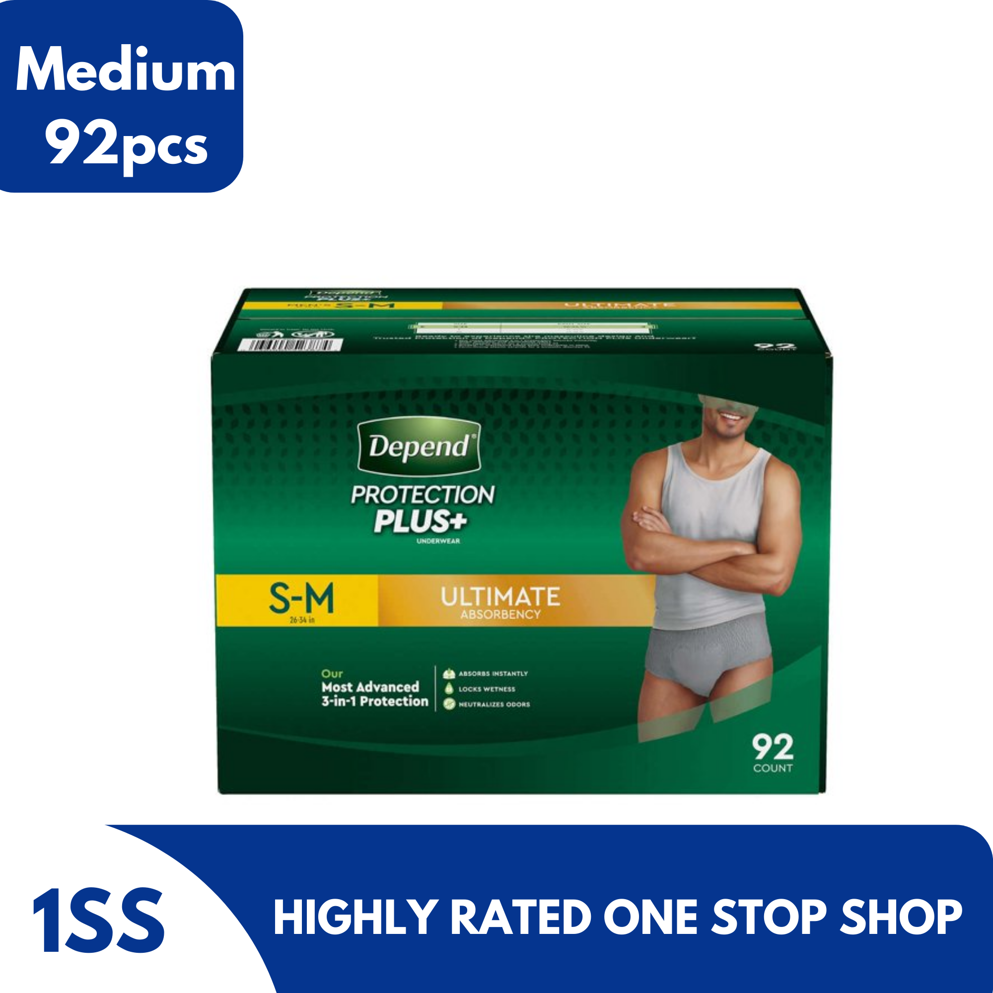 Depend Protection Plus Ultimate Underwear for Women Large 84ct