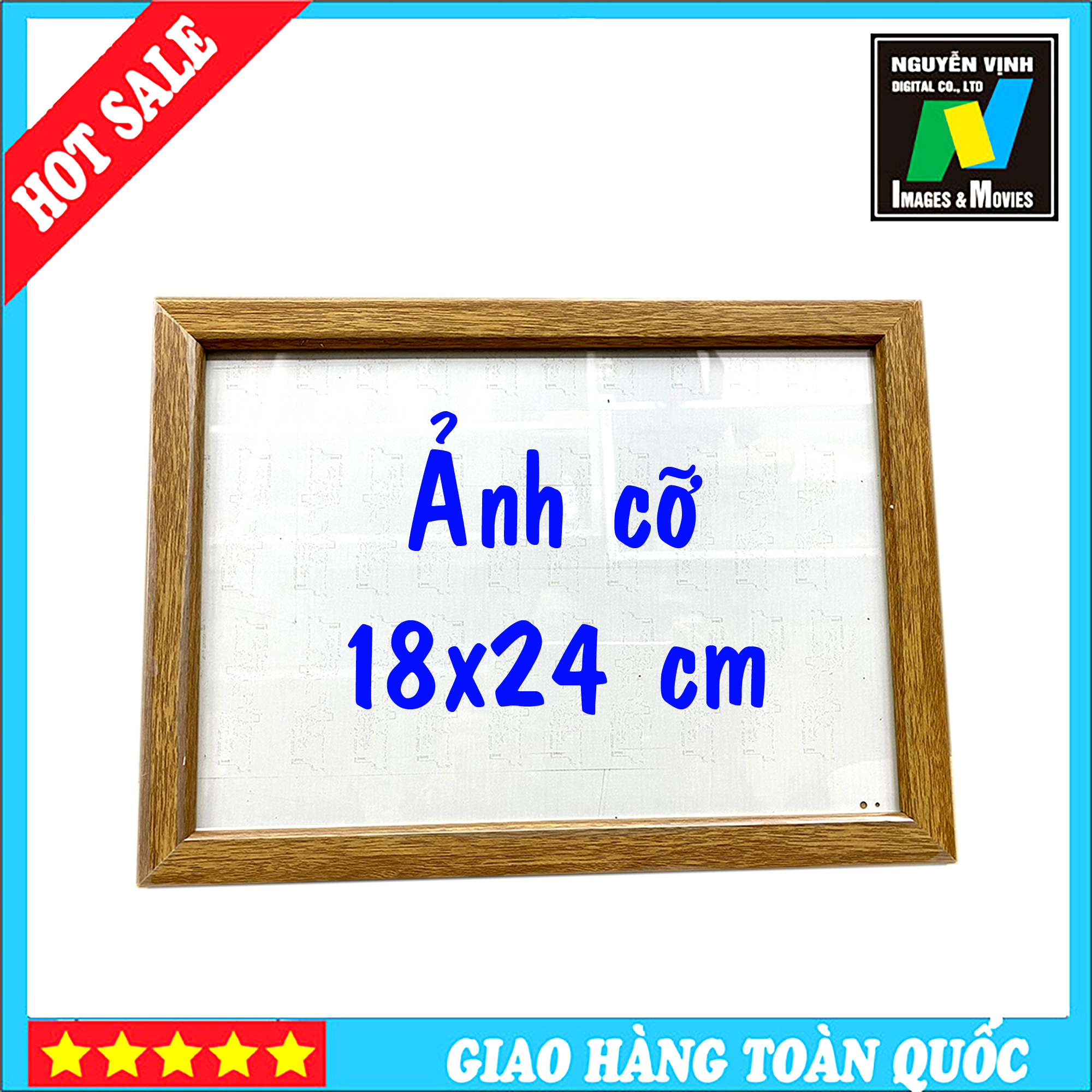 Khung Ảnnh 18x24 Bản 216. Để Bàn Hoặc Treo Tường. Chất Liệu Composite Màu Sắc Tươi Sáng, Không Ẩm Mốc, Không Cong Vênh.