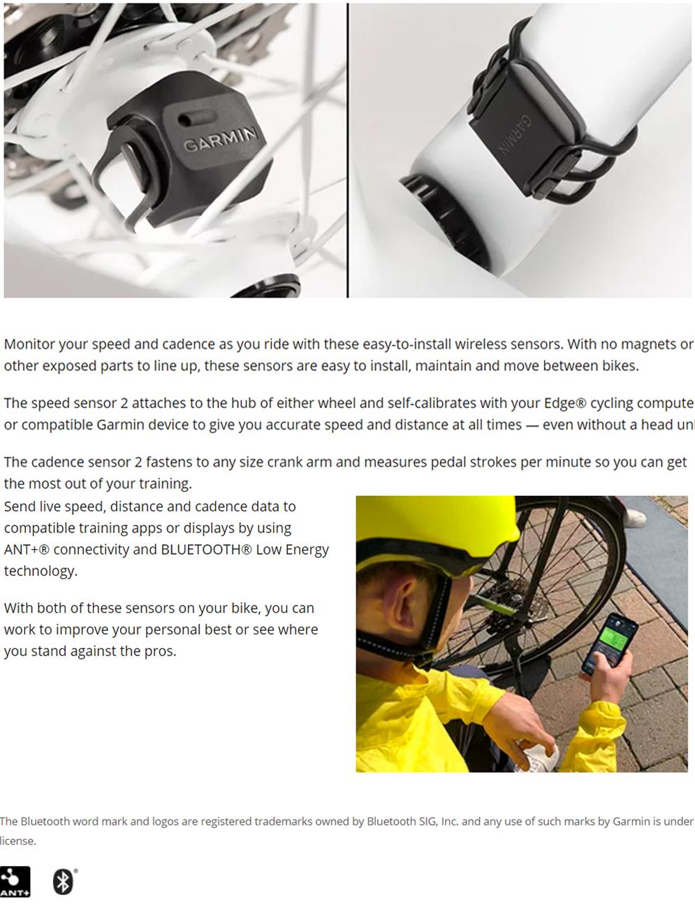 Cadence Monitor Garmin Cadence Speed Sensor Bundle Cycling Garmin