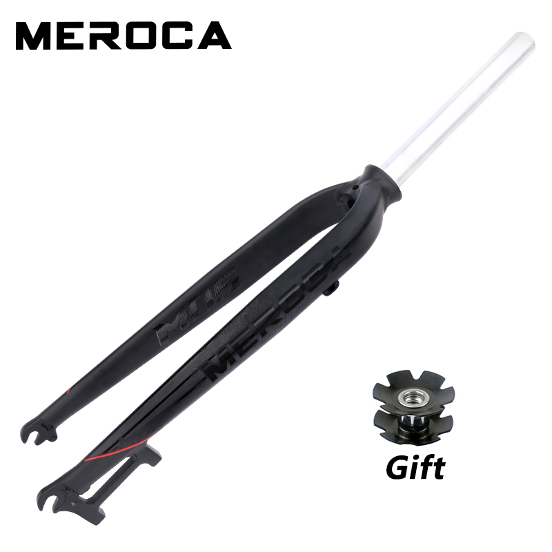 MEROCA Phuộc Trước Xe Đạp Phuộc Cứng Xe Đạp Leo Núi Phuộc Phanh Đĩa Hợp Kim Nhôm Siêu Nhẹ 26/27.5/29
