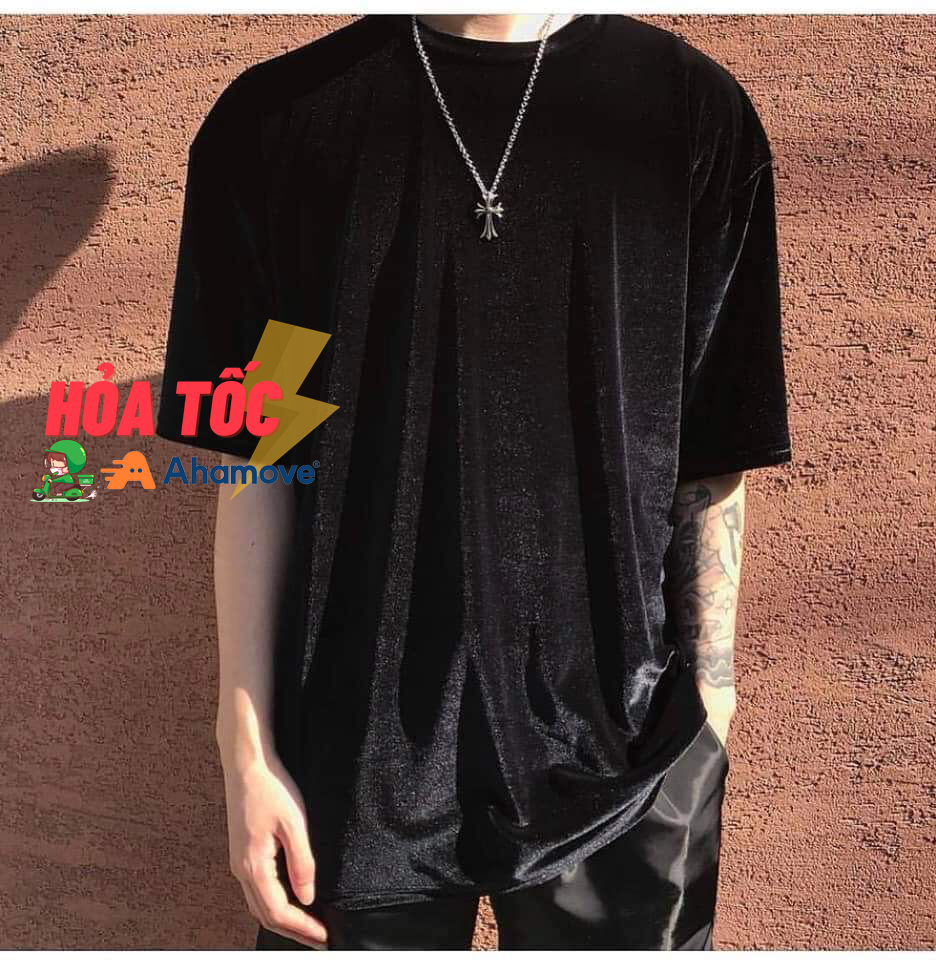 Áo thun nhung nam nữ - Over tee nhung unisex - Lay Unisex