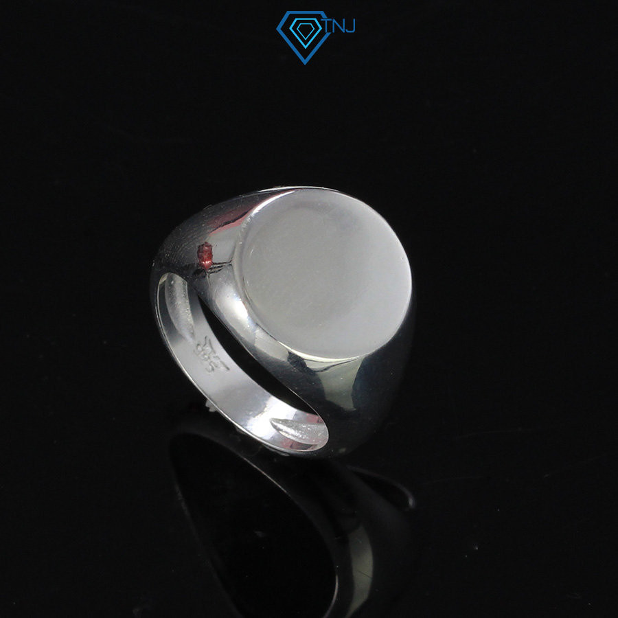 Nhẫn bạc nam mặt tròn đeo ngón út NNA0190 - Trang Sức TNJ