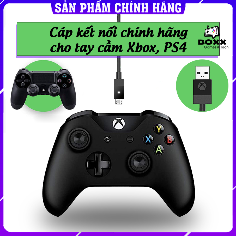 Dây Cáp USB cho tay cầm chơi game Xbox One, Xbox one S, Dualshock PS4, cáp sạc PS4