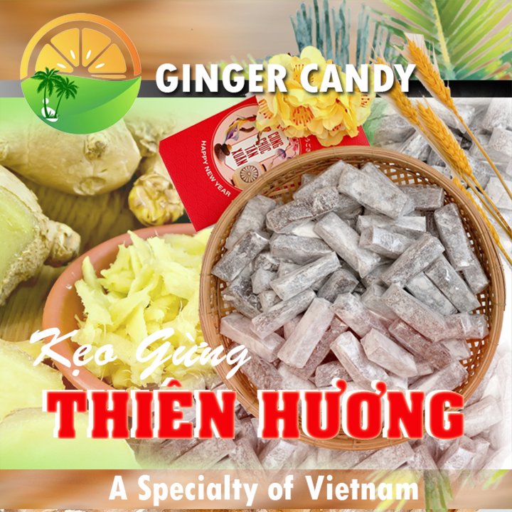Kẹo gừng dẻo phấn /Bánh kẹo ăn vặt