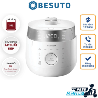 Nồi Cơm Điện Cuckoo ST1010FW / ST0610FW , Áp Suất Kép, Nồi Cơm Điện 1L, Lòng Nồi Chống Dính Xwall, 20 Chương Trình Nấu, Nội Địa Hàn, Bảo Hành 24 Tháng