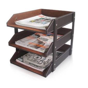 Khay đựng tài liệu 3 tầng bằng da cao cấp