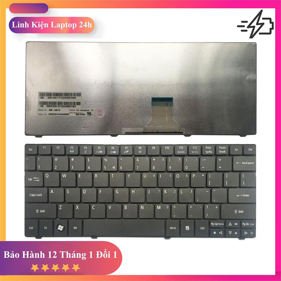 Bàn phím laptop acer aspire one ao722 za3 za5 zh7 a0751 a0751h a0721 p1ve6