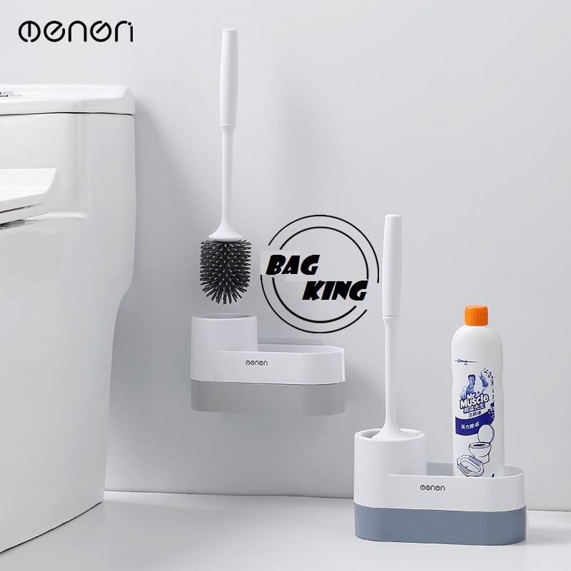 Chổi cọ toilet silicon cao cấp chống xước Ecoco Shop AnThùy- Cọ Sạch Mọi Vết Bẩn Cứng Đầu - E1803