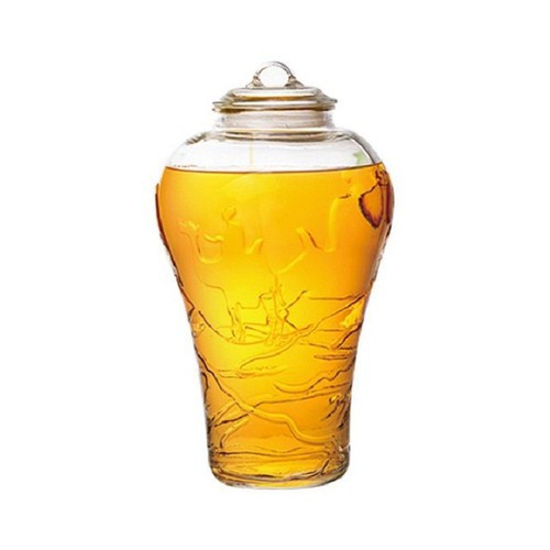 Bình ngâm rượu sâm thủy tinh họa tiết lạc đà 8 lít không van