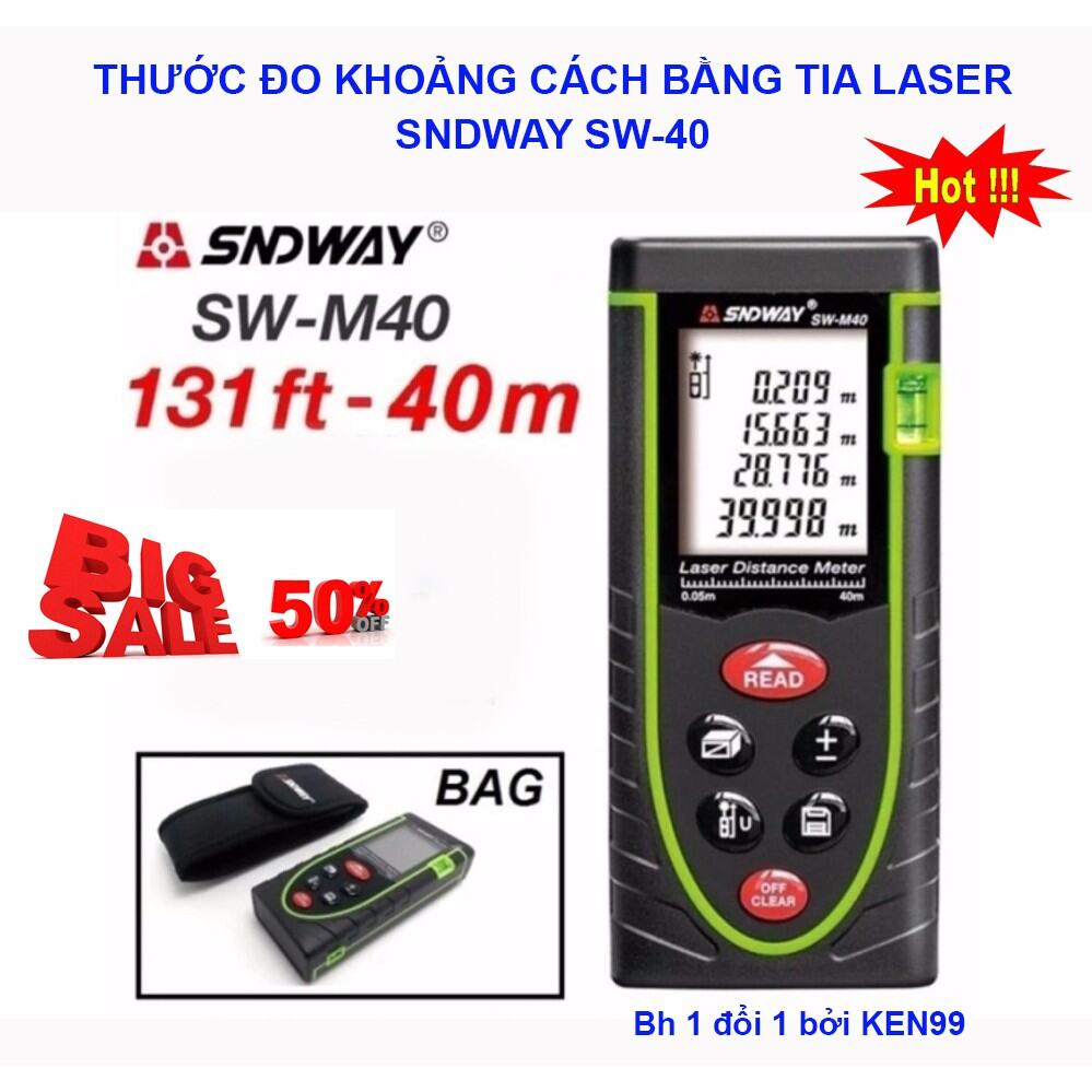 {HCM} Máy Đo Diện Tích Đất Máy Đo Khoảng Cách Laser - Thước Đo Điện Tử Lazer Phạm Vi 40M Hoạt Động Mạnh Mẽ Với Nhiều Tính Năng Chuyên Sâu - Bảo Hành Uy Tín Lỗi 1 Đổi 1