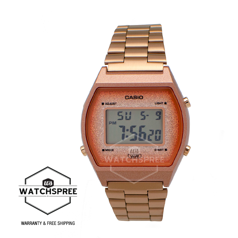 Casio watch rose on sale gold price original