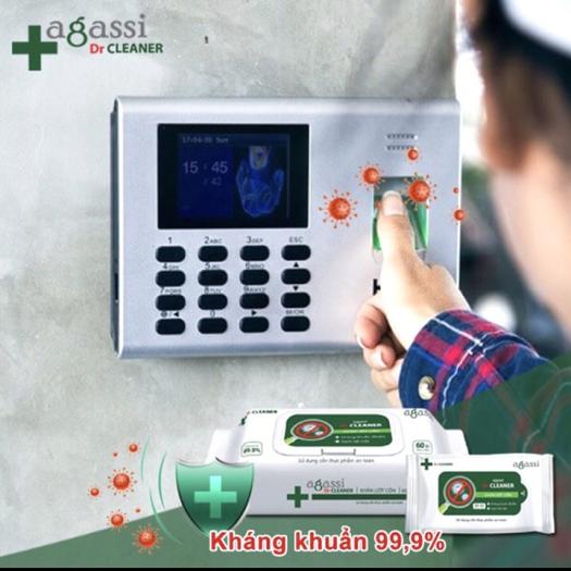 Khăn ướt có cồn Agassi Dr.Cleaner 100 tờ Diệt khuẩn 99,9% (5 gói x 20 tờ)