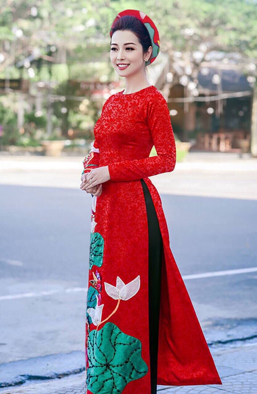 [HCM]Các Sét Áo Dài In Họa Tiết  Hàng Còn 1  Cái