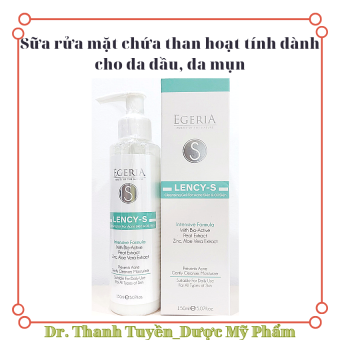 Sữa rửa mặt giúp làm sạch sâu, giảm và ngăn ngừa mụn EGERIA Lency-S Cleansing Gel For Acne Skin & Oil Skin 150ml