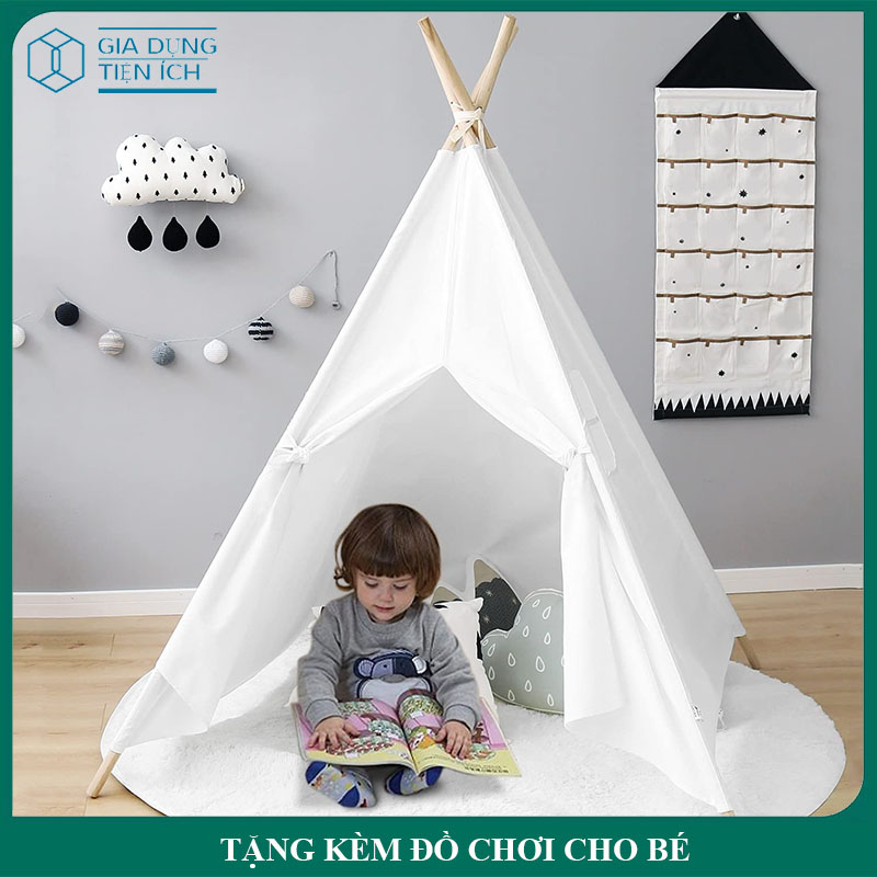 Lều cho bé, lều vải tạo hình ngôi nhà, lều cắm trại cho bé trai bé gái làm phụ kiện chụp hình cực xinh