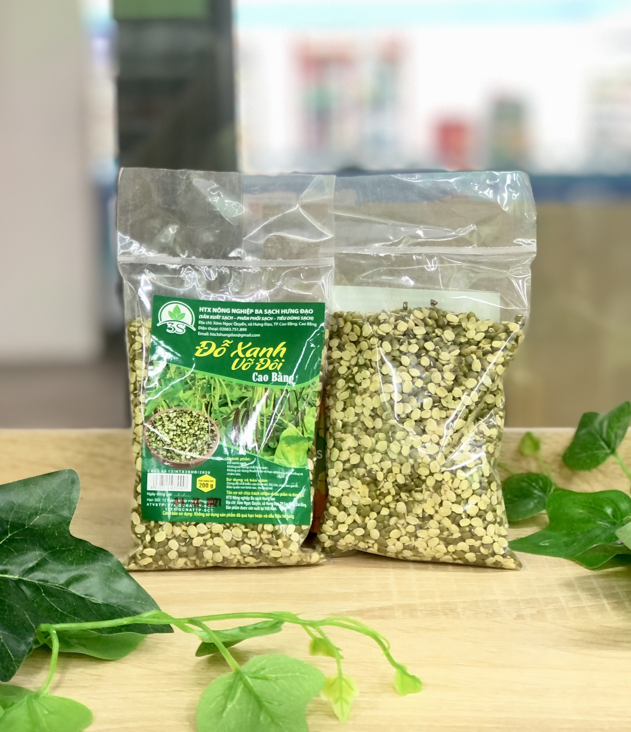 Đỗ xanh vỡ đôi - đỗ xanh nguyên hạt cao băng - túi 200g