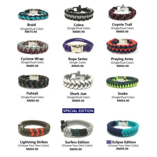 Dây Dù Paracord 550Lbs Đan Vòng Tay Sinh Tồn Cuộn 5M Hàng Mỹ Usa