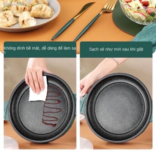 Bếp Nướng Bằng Điện Kiểu Hàn Quốc, Chảo Nướng Thịt, Chiên Rán Chống Đa Năng Kích Thước 24cm