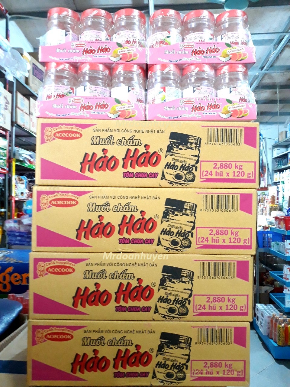 Thùng muối chấm hảo hảo chua cay acecook 24 hũ x 120g/hũ