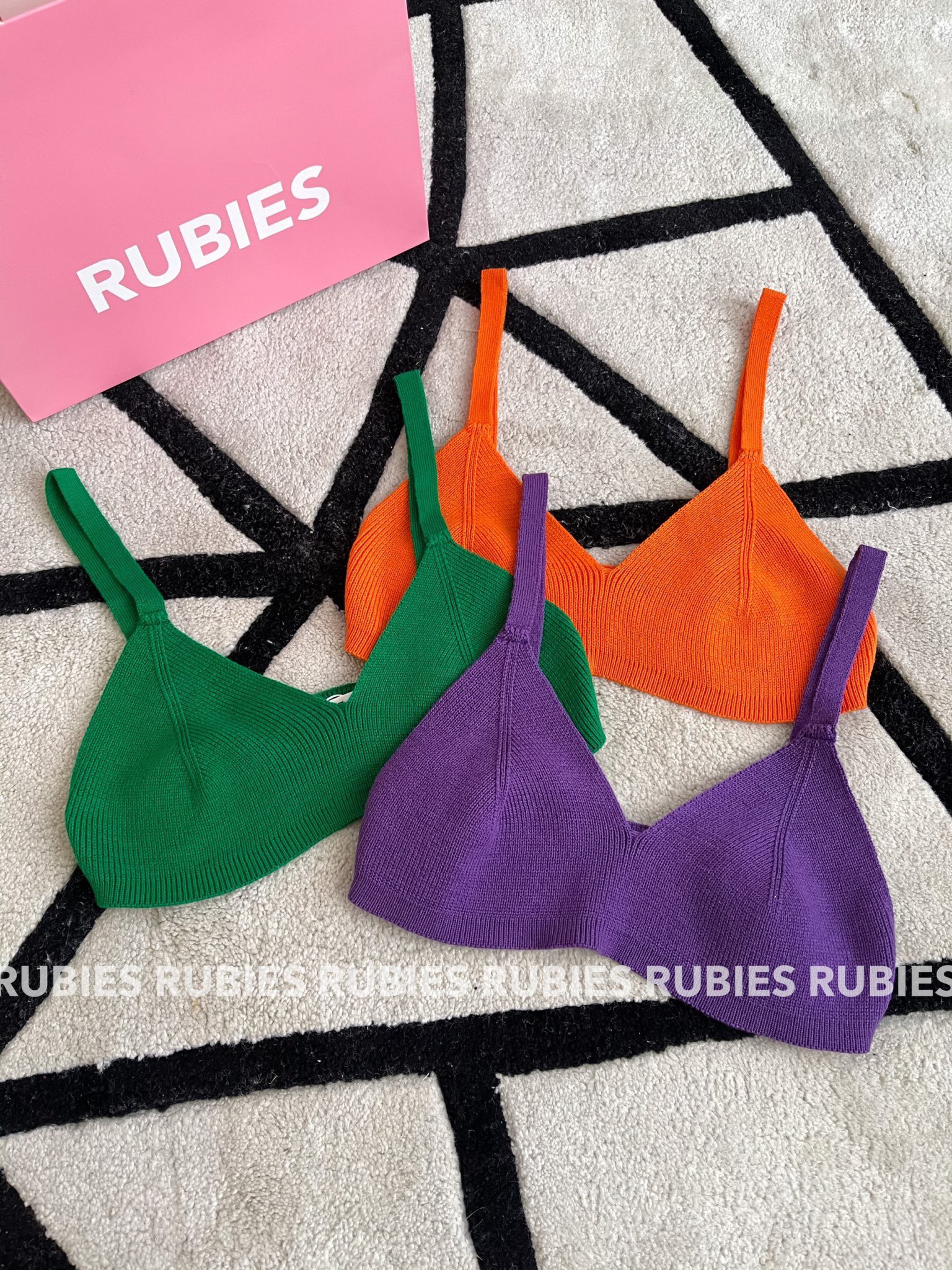 Knit bra- by rubies