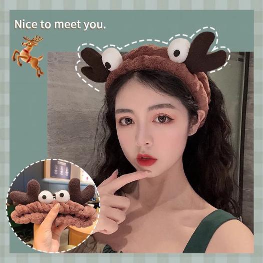 Băng Đô Rửa Mặt Hình Thú, Băng Đô Nữ Cute, Băng Đô Cài Tóc Phong Cách Hàn Quốc Dễ Thương Cute Cho Bạn Nữ Hàng dày loại Bông xù mềm mại