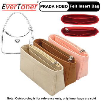Evertoner nhét đồ bằng nỉ túi sắp xếp cho Prada Hobo túi trong túi Túi xách đựng đồ trang điểm Túi sắp xếp du lịch Bên trong ví xách tay Túi mỹ phẩm