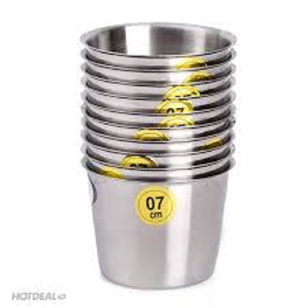 Combo 10 ly đá khuôn làm bánh flan inox cao cấp hàng vnclc