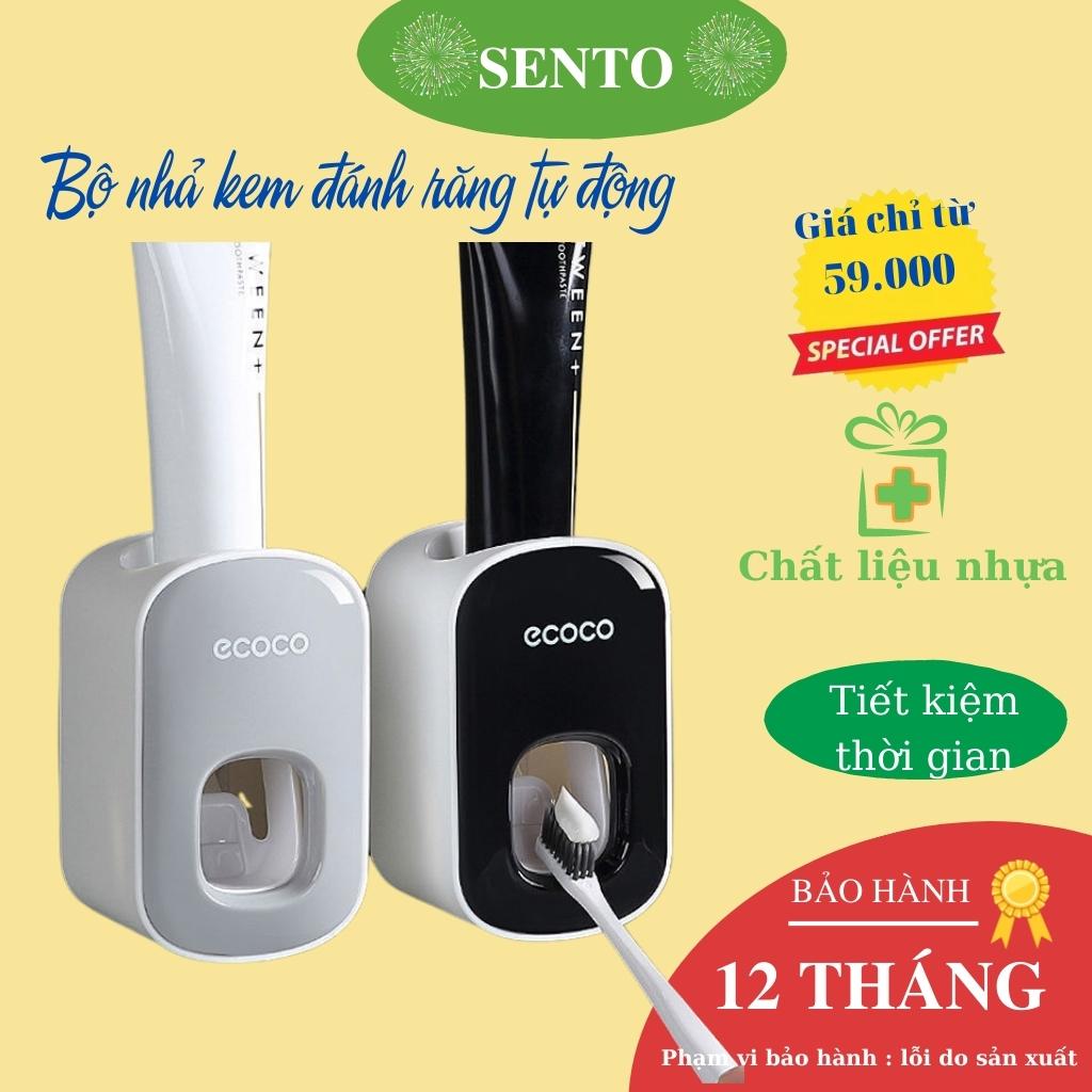 Nhả kem đánh răng SENTO Dụng cụ đỡ bóp tuýp kem đánh răng ECOCO tự động gắn tường tiện dụng cho gia đình ST36
