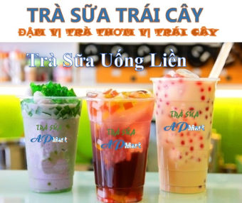 TRÀ SỮA UỐNG LIỀN - Trà sữa trân châu đường đen, Trà sữa trái cây mix  - Trà APMart