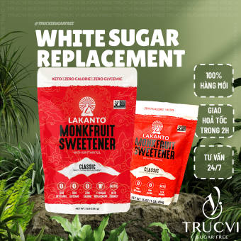 Đường ăn kiêng La Hán Quả Trắng Lakanto monfruit (tiểu đường, keto, ăn kiêng, gymer)
