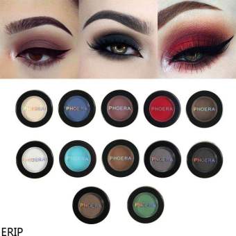 PHOERA Phấn Mắt Lì Tự Nhiên Bảng Màu Không Thấm Nước Phấn Mắt Màu Nude Mỹ Phẩm Trang Điểm Làm Đẹp Chống Nước Lâu Trôi 12 Màu Trang Điểm Làm Đẹp