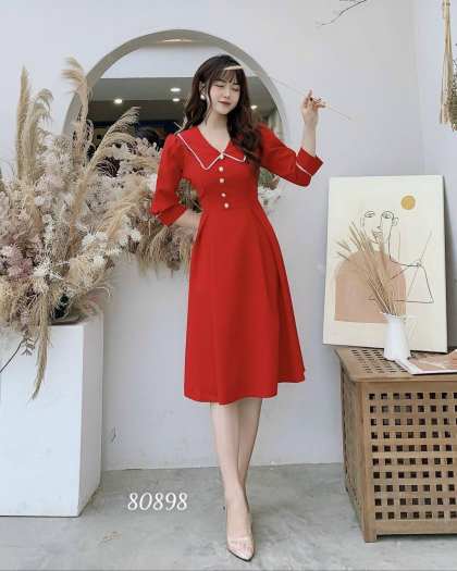 ĐẦM XÒE DỰ TIỆC TAY LỠ PHỐI NÚT SIÊU DỄ THƯƠNG