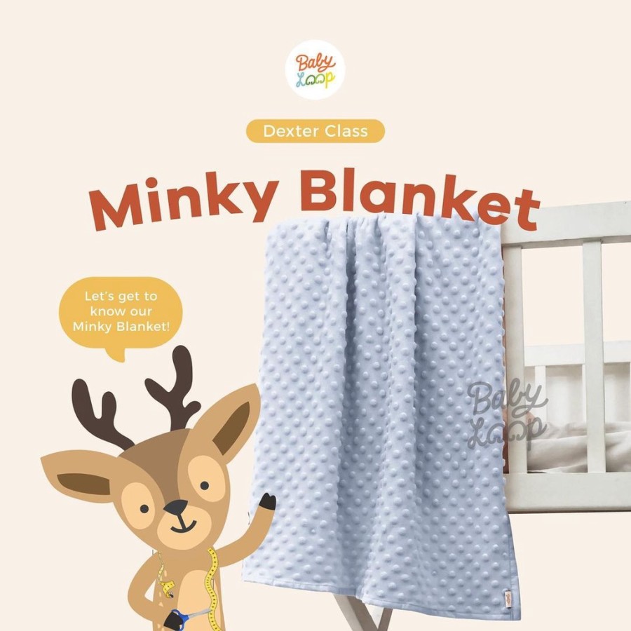 Baby Loop - Dot Minky Blanket Thin / Selimut Bayi Infant