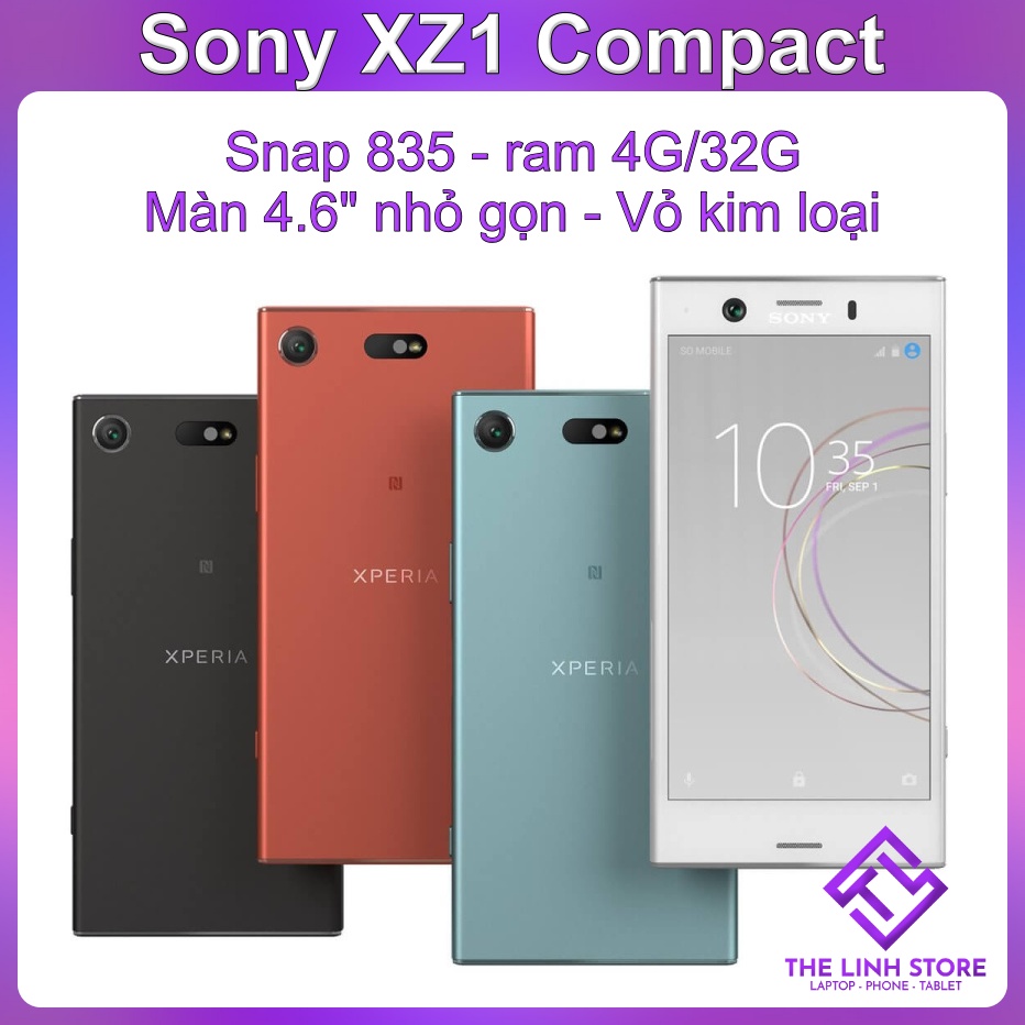  Điện thoại Sony Xperia XZ1 Compact màn 4.6 inch - Snapdragon 835 Ram 4G 32G 