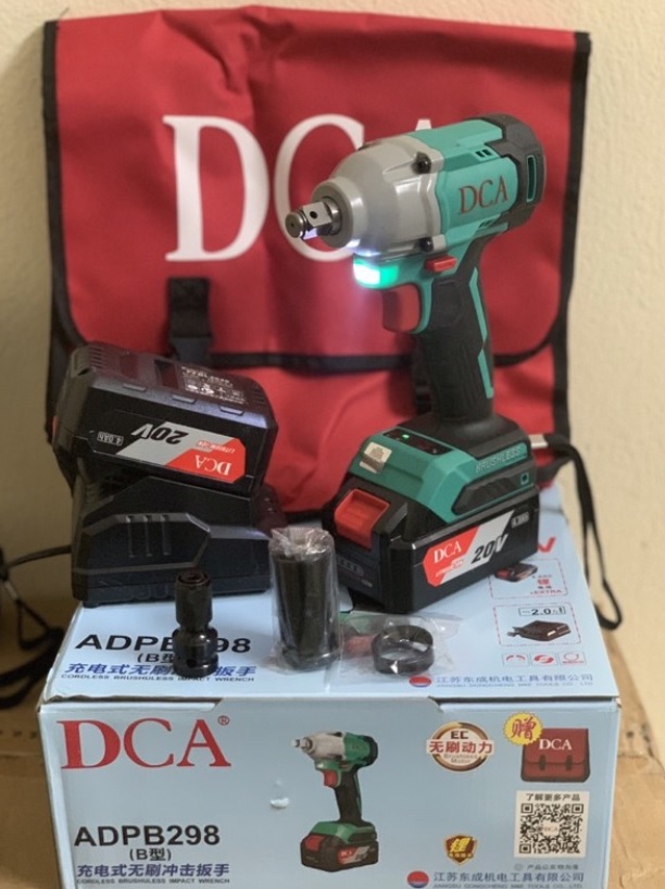Máy siết bulong không chổi than dùng pin DCA ADPB298