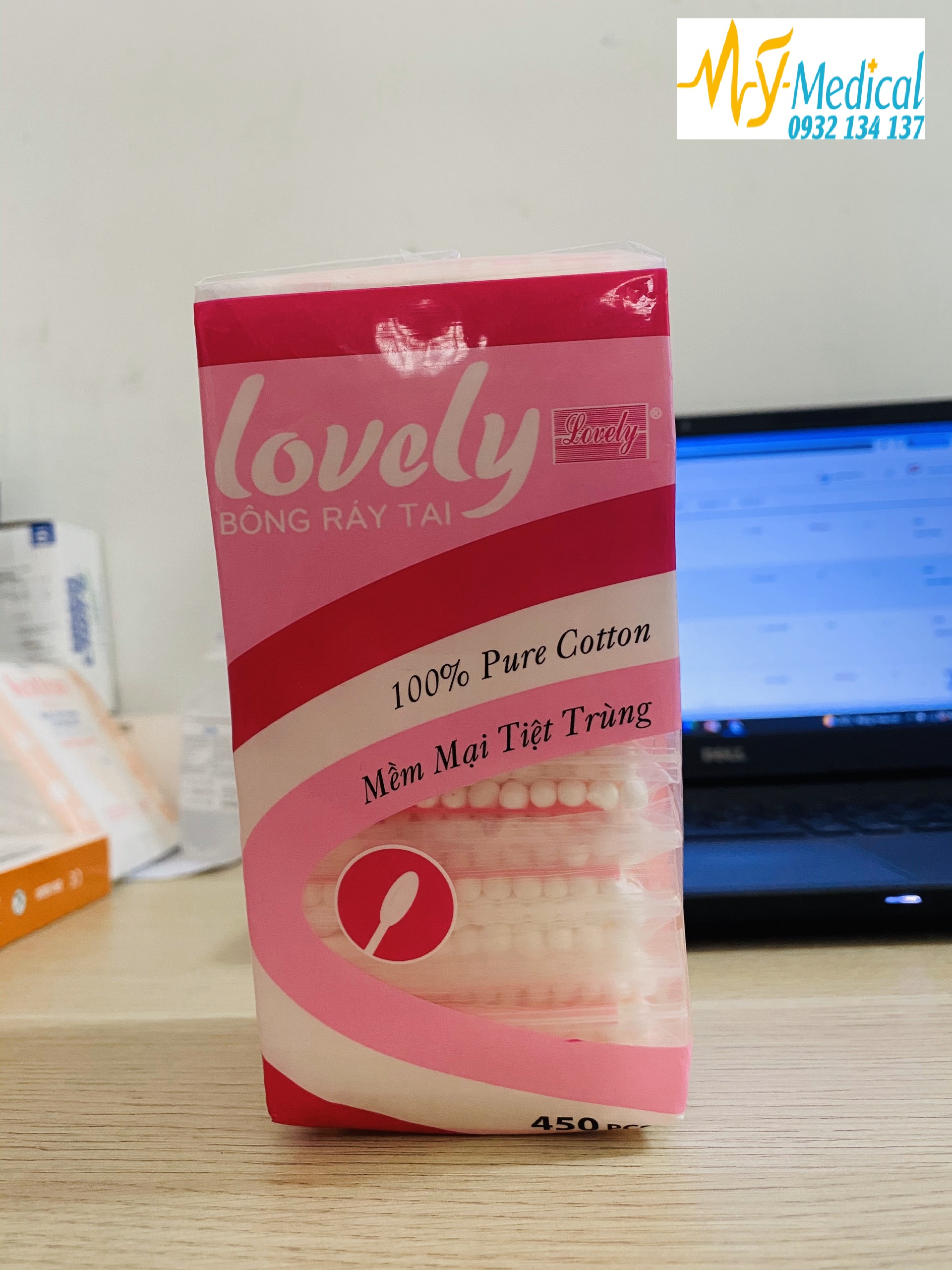 Bông ráy tai Lovely 450 que