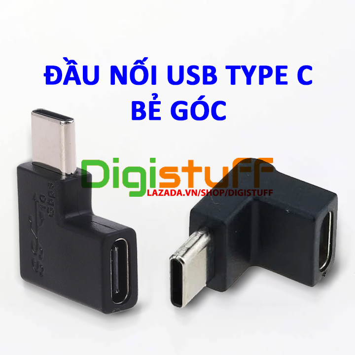 Đầu nối usb type c bẻ góc 90 độ - chuyển sang cáp usb type c thẳng sang vuông góc