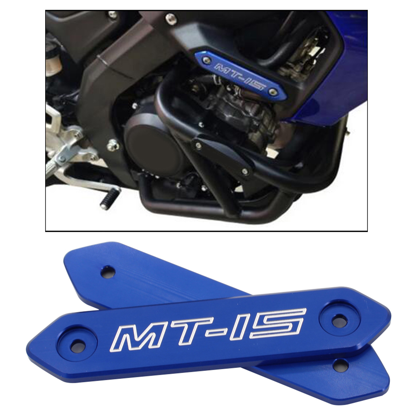 YAMAHA MT-09 14-15/XSR900 16 CARBON LOOK-BLUE MESH & BLUE GRILL Belly Pan 