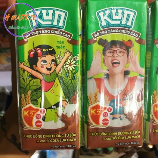 Thùng sữa kun socola 180ml date mới