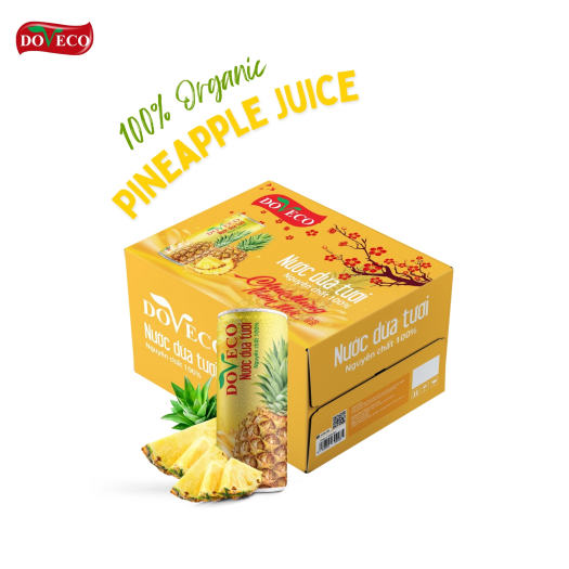 DOVECO Nước ép dứa nguyên chất Đồng Giao Ninh Bình - Lon 330ml
