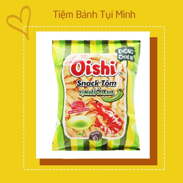 Bánh snack tôm muối ớt xanh Oishi 40g