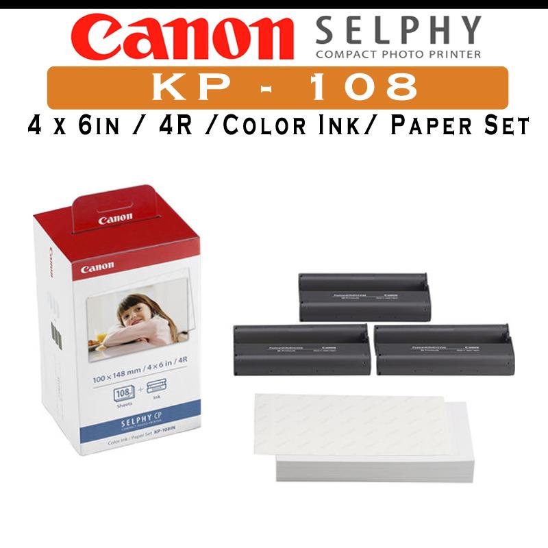 RP-108 Photo Paper 100*148mm(6inch) sheets add 2 Ink Cartridge for