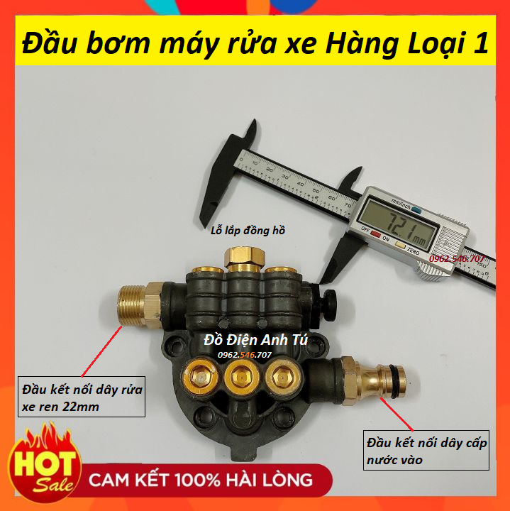 Đầu bơm máy rửa xe mini- Đầu máy bơm áp lực